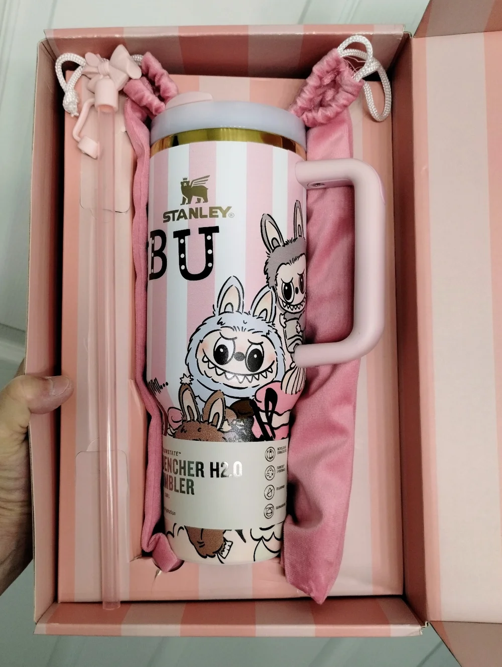 Stanley Labubu 40 Oz Tumbler NIB - Picture 2 of 5